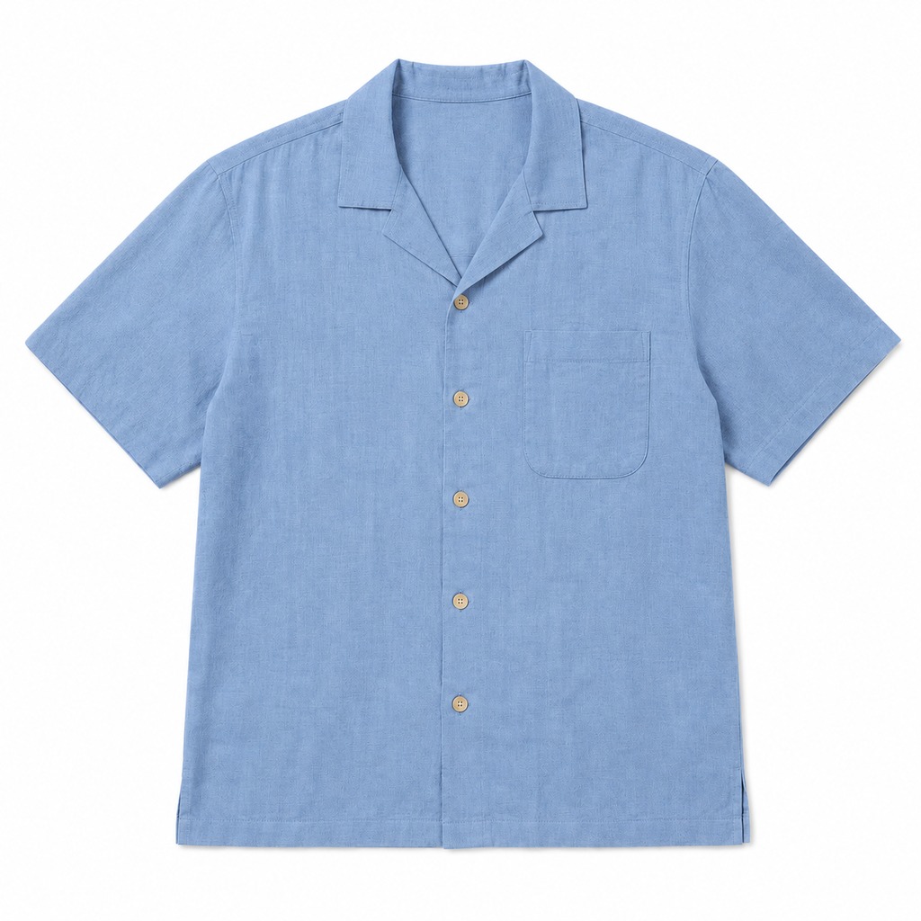 Linen-Blend Camp Shirt 2
