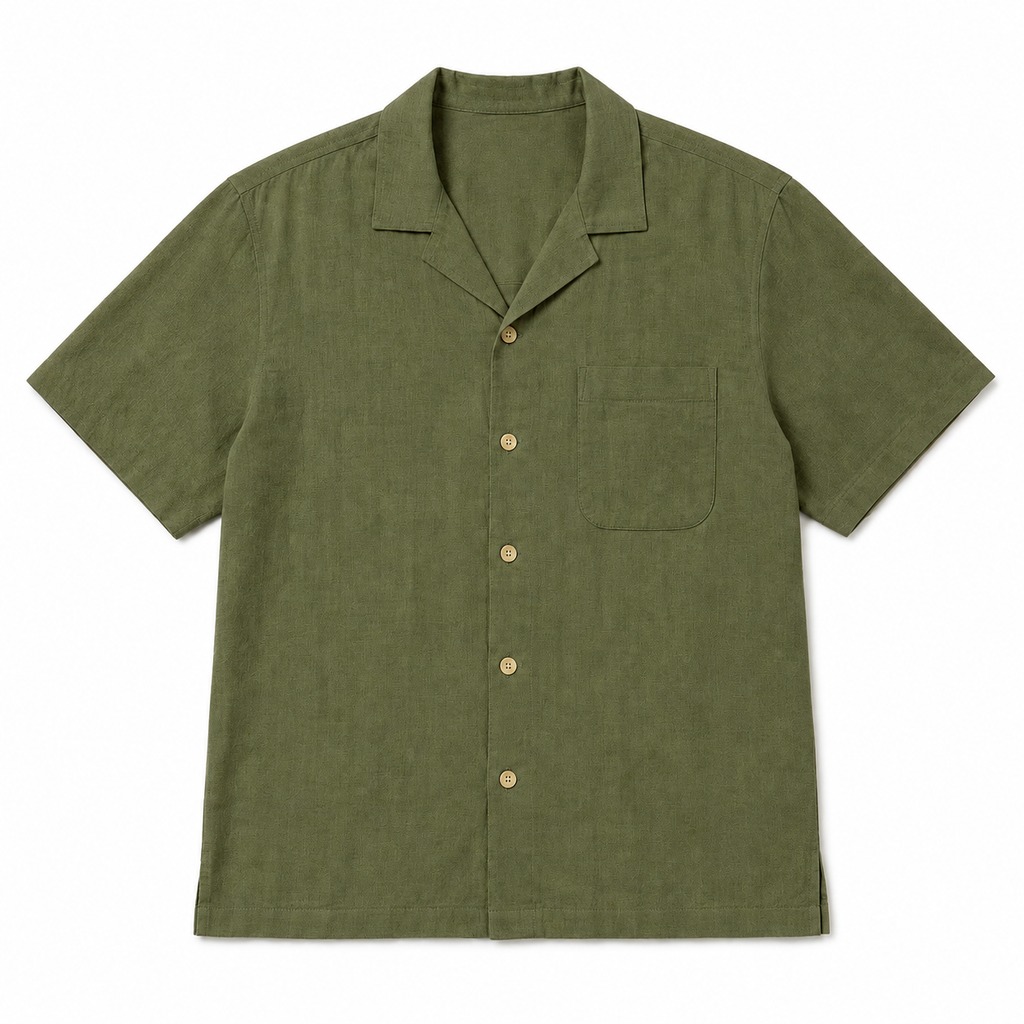 Linen-Blend Camp Shirt 3